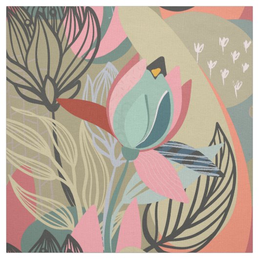 Abstrakte wilde Rose Stoff (Muster)