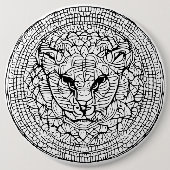 Abstrakte Wildkatze Button (Vorderseite)