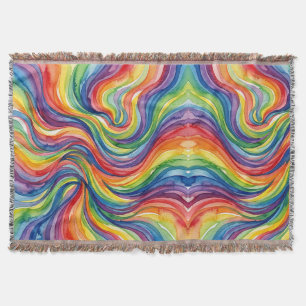 Abstrakte Wind-verwehte Regenbogen-Wasserfarben-De Decke