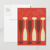 Abstrakte Wine Glaskonstruktion Postkarte (Vorne/Hinten)