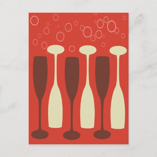 Abstrakte Wine Glaskonstruktion Postkarte (Vorderseite)