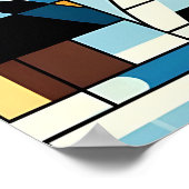 Abstrakte Wintergeometrie Poster (Ecke)