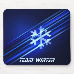 Abstrakte Winterillustration mit Schneeflocke Mousepad