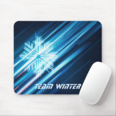 Abstrakte Winterillustration mit Schneeflocke  Mousepad (Mit Mouse)