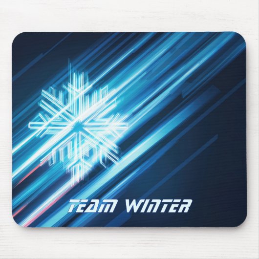 Abstrakte Winterillustration mit Schneeflocke  Mousepad (Vorne)
