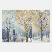Abstrakte Winterlandschaft Kunst, Dichtung und Mus Geschenkpapier Set (Vorderseite 2)