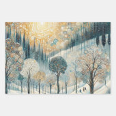 Abstrakte Winterlandschaft Kunst, Dichtung und Mus Geschenkpapier Set (Vorderseite)