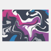 Abstrakte Wirbel Cooler und kühner Farben Geschenkpapier Set (Vorderseite 2)
