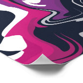 Abstrakte Wirbel Cooler und kühner Farben Poster (Ecke)