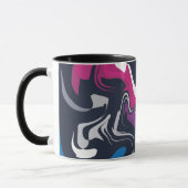 Abstrakte Wirbel Cooler und kühner Farben Tasse (Links)