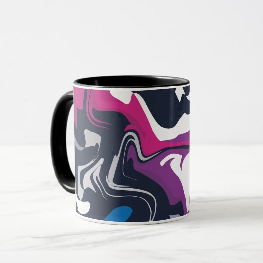 Abstrakte Wirbel Cooler und kühner Farben Tasse (Vorderseite Links)