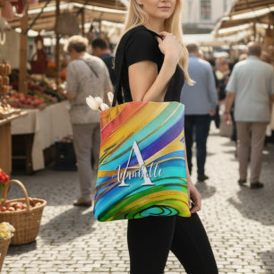 Abstrakte Wirbel für moderne Kunst und Gold Metall Tasche