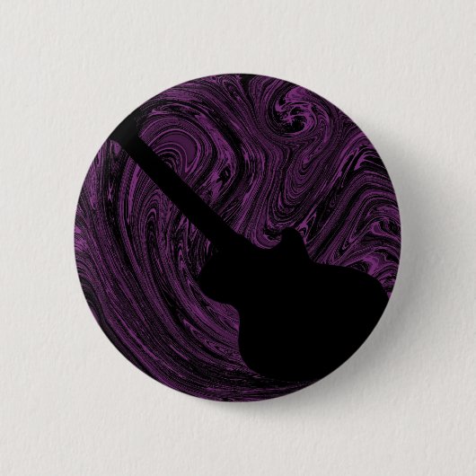 Abstrakte Wirbel Gitarre Button, Lila Button (Vorderseite)