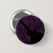 Abstrakte Wirbel Gitarre Button, Lila Button (Vorne & Hinten)