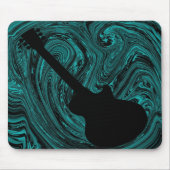 Abstrakte Wirbel Gitarre Mousepad, Aquamarin Mousepad (Vorne)