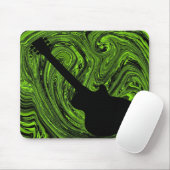 Abstrakte Wirbel Gitarre Mousepad, grün Mousepad (Mit Mouse)