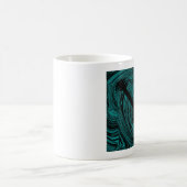 Abstrakte Wirbel Gitarre Tasse, Aquamarin Kaffeetasse (Mittel)