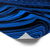 Abstrakte Wirbel Gitarrenposter, blau Poster (Ecke)