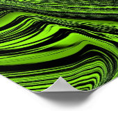 Abstrakte Wirbel Gitarrenposter, grün Poster (Ecke)