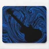 Abstrakte Wirbel Guitar Mousepad, blau Mousepad (Vorne)