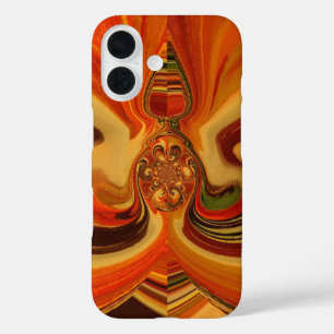 Abstrakte Wirbel im Teardrop Center Kunstdruckerei iPhone 16 Hülle