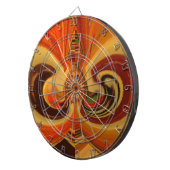 Abstrakte Wirbel im Teardrop Center Kunstdruckerei Dartscheibe (Vorderseite rechts)