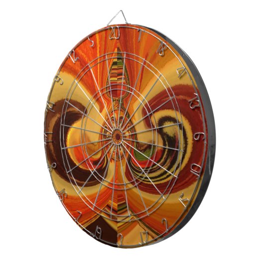 Abstrakte Wirbel im Teardrop Center Kunstdruckerei Dartscheibe (Vorderseite rechts)