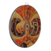 Abstrakte Wirbel im Teardrop Center Kunstdruckerei Dartscheibe (Vorderseite Links)