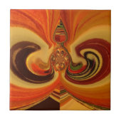 Abstrakte Wirbel im Teardrop Center Kunstdruckerei Fliese (Vorderseite)