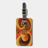 Abstrakte Wirbel im Teardrop Center Kunstdruckerei Gepäckanhänger (Vorderseite vertikal)