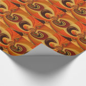 Abstrakte Wirbel im Teardrop Center Kunstdruckerei Geschenkpapier (Ecke)