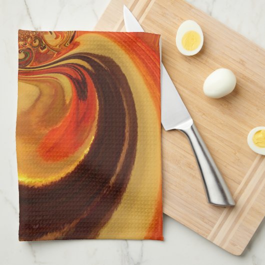 Abstrakte Wirbel im Teardrop Center Kunstdruckerei Geschirrtuch (Viertel Falte)