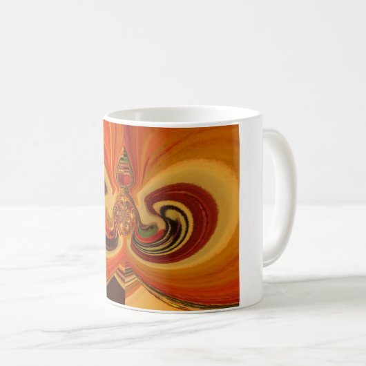 Abstrakte Wirbel im Teardrop Center Kunstdruckerei Kaffeetasse (VorderseiteRechts)