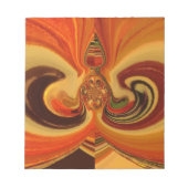 Abstrakte Wirbel im Teardrop Center Kunstdruckerei Notizblock (Vorderseite)