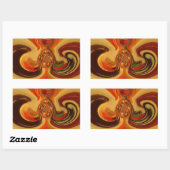 Abstrakte Wirbel im Teardrop Center Kunstdruckerei Rechteckiger Aufkleber (Blatt)