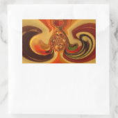 Abstrakte Wirbel im Teardrop Center Kunstdruckerei Rechteckiger Aufkleber (Tasche)