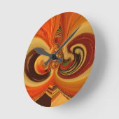 Abstrakte Wirbel im Teardrop Center Kunstdruckerei Runde Wanduhr (Winkel)