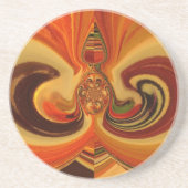 Abstrakte Wirbel im Teardrop Center Kunstdruckerei Sandstein Untersetzer (Vorne)