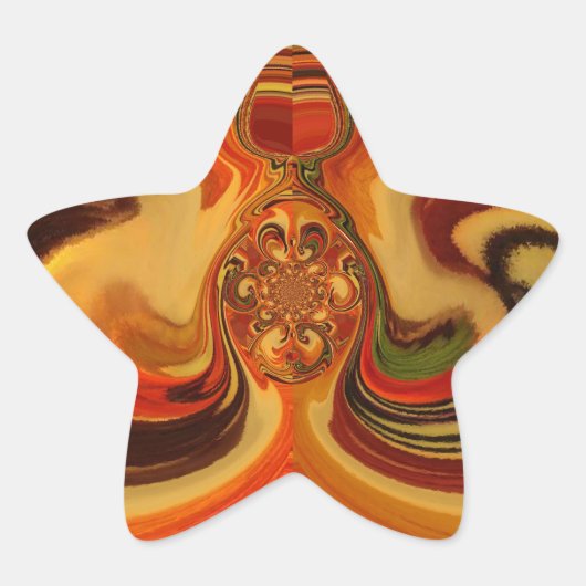 Abstrakte Wirbel im Teardrop Center Kunstdruckerei Stern-Aufkleber (Vorderseite)