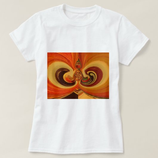 Abstrakte Wirbel im Teardrop Center Kunstdruckerei T-Shirt (Design vorne)