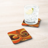 Abstrakte Wirbel im Teardrop Center Kunstdruckerei Untersetzer (Rechte Seite)