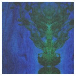 Abstrakte Wirbel in Blau und Grün Stoff