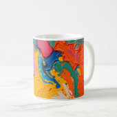 Abstrakte Wirbel Kaffeetasse (VorderseiteRechts)
