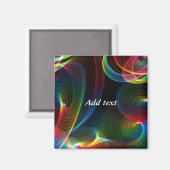 Abstrakte Wirbel, Kühlschrank-Magnetvorlage Magnet (Vorderseite/Rückseite)