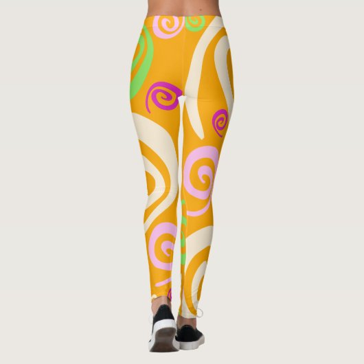 Abstrakte Wirbel Leggings (Rückseite)