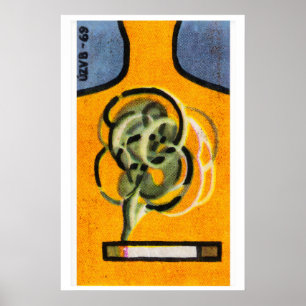 Abstrakte Wirbel Matchbox Kunst Druck, Ungarisch Poster