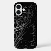 Abstrakte Wirbel mit Namensbereich Case-Mate iPhone Hülle (Rückseite)