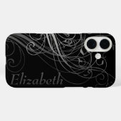 Abstrakte Wirbel mit Namensbereich Case-Mate iPhone Hülle (Rückseite (Horizontal))