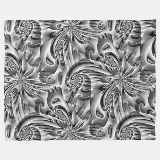 Abstrakte Wirbel - nahtloses Muster 1 Fleecedecke (Vorderseite (Horizontal))