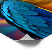 Abstrakte Wirbel Parrot Poster (Ecke)